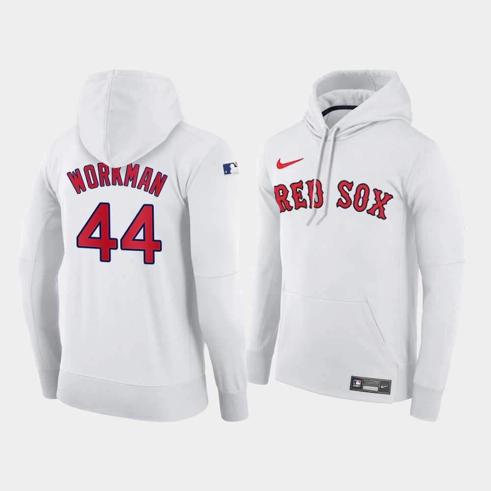 Men Boston Red Sox 44 Workman white home hoodie 2021 MLB Nike Jerseys